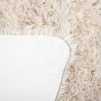 SAFAVIEH Faux Sheep Skin Collection 3' x 5' Beige FSS115K Silken Glam 2.35-inch Thick Area Rug