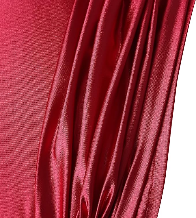 Wine Red King Size Satin Pillowcases Set of 2 for Hair and Skin,Wine Red Silk Pillowcase Breathable Pillowcase with Envelope Closure