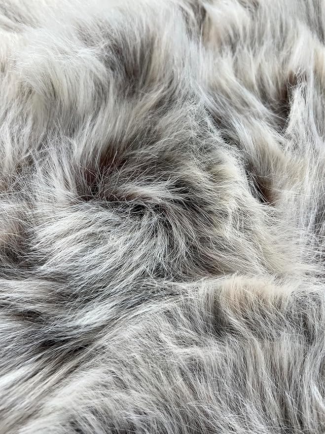 LAMBZY Bear Skin Rug Super Soft Fluffy Faux Fur for Bedroom Floor Sofa Living Room High-Density Plush Shaggy Carpet Sofa Cover Bedside Sheepskin Rug (6'x9', Brown/Beige)
