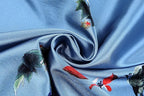 Valennia Women Long Silky Bathrobe Satin Kimono Robe Floral Printed Dressing Gown Sleepwear