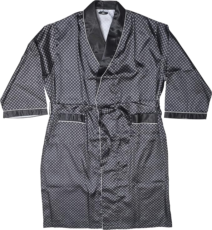 Mens Silky Satin Robe
