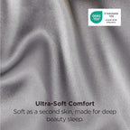 Bedsure Satin Pillowcase 2 Pack Similar to Silk Pillow Cases Standard Size, Pillow Case for Sleeping Women with Envelope Closure, Gifts for Women Men, Dark Grey, 20x26 Inches, 2pcs