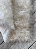LAMBZY Bear Skin Rug Super Soft Fluffy Faux Fur for Bedroom Floor Sofa Living Room High-Density Plush Shaggy Carpet Sofa Cover Bedside Sheepskin Rug (6'x9', White/Brown)