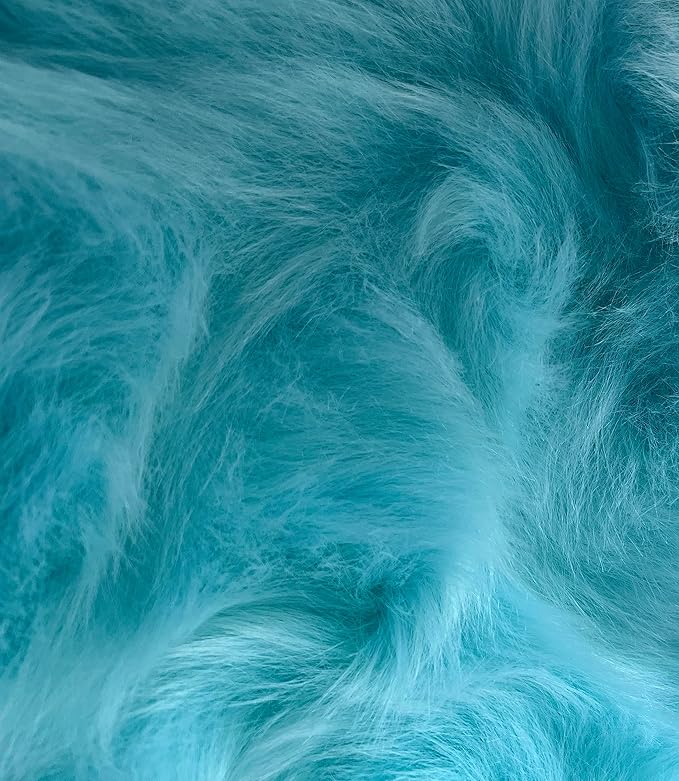 LAMBZY Bear Skin Rug Super Soft Fluffy Faux Fur for Bedroom Floor Sofa Living Room High-Density Plush Shaggy Carpet Sofa Cover Bedside Sheepskin Rug (6'x9', Blue)