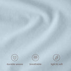 Bare Home 100% Organic Cotton California King Duvet Cover Set - Crisp Percale Weave - Lightweight & Breathable - Cooling Duvet Cover Set (Cal King, Winter Blue)