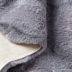 Lith African Map Faux Rabbit Fur Area Rug & Throw - Client Call It Impactful Gift - Soft Plush Luxurious Nursery + Living Room & Bedroom Floor or Chair Couch Sofa Bed Cover- 6x6 ft (Gray/Grey)