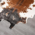 townssilk Cow Print Rug 4.1x4.5 Feet Faux Cow Hide Rug Animal Printed Area Rug Carpet for Home