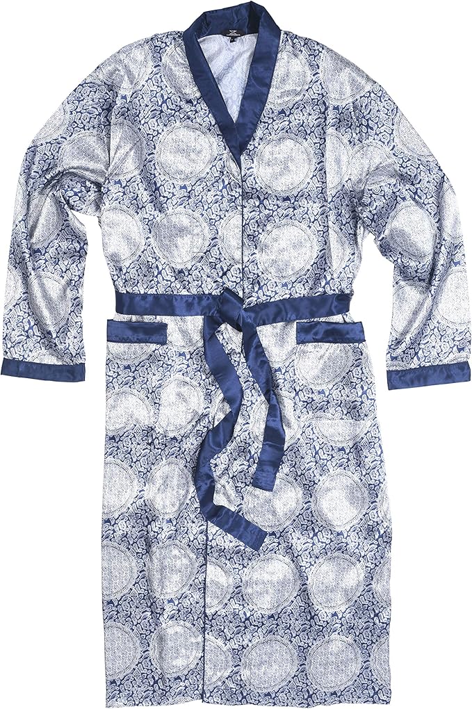 Mens Silky Satin Robe