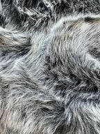 LAMBZY Bear Skin Rug Super Soft Fluffy Faux Fur for Bedroom Floor Sofa Living Room High-Density Plush Shaggy Carpet Sofa Cover Bedside Sheepskin Rug (5'x7', Black/White)