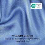 Bedsure King Size Satin Pillowcase Set of 2 - Sky Blue Silky Pillow Cases for Hair and Skin with Envelope Closure, Similar to Silk Pillow Cases, Gifts for Women Men, 20x36 Inches, 2pcs