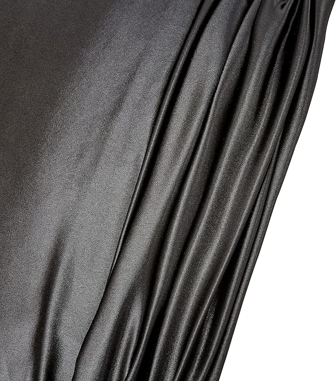 Black King Size Satin Pillowcases Set of 2 for Hair and Skin,Black Silk Pillowcase Breathable Pillowcase with Envelope Closure