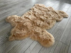 LAMBZY Bear Skin Rug Super Soft Fluffy Faux Fur for Bedroom Floor Sofa Living Room High-Density Plush Shaggy Carpet Sofa Cover Bedside Sheepskin Rug (4'x6', Beige)