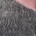 SAFAVIEH Faux Sheep Skin Collection 3' x 5' Grey FSS115D Silken Glam 2.35-inch Thick Area Rug