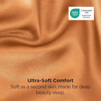 Bedsure Satin Pillowcase 2 Pack Similar to Silk Pillow Cases Standard Size, Pillow Case for Sleeping Women with Envelope Closure, Gifts for Women Men, Orange, 20x26 Inches, 2pcs