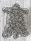 LAMBZY Bear Skin Rug Super Soft Fluffy Faux Fur for Bedroom Floor Sofa Living Room High-Density Plush Shaggy Carpet Sofa Cover Bedside Sheepskin Rug (6'x9', Grey)