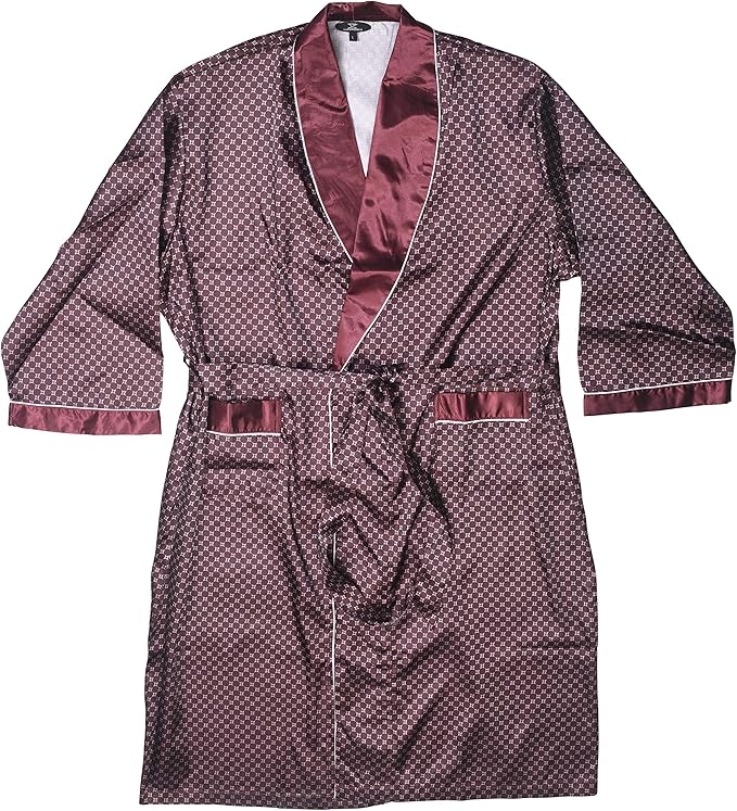 Mens Silky Satin Robe