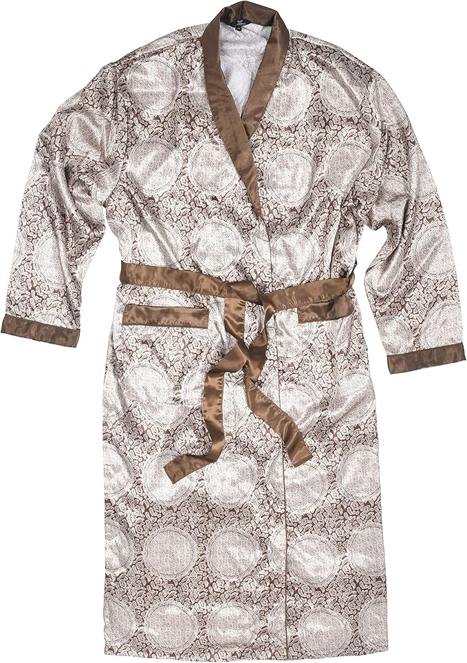 Mens Silky Satin Robe