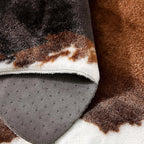 townssilk Cow Print Rug 4.1x4.5 Feet Faux Cow Hide Rug Animal Printed Area Rug Carpet for Home