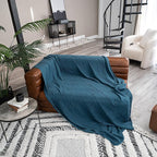 Comfy Cubs Muslin Blanket for Adults Twin 90" x 66" - 6 Layer Soft, Breathable & Lightweight Muslin Adult Blanket - Machine Washable & Designed in The US Bedding for All Seasons - Neptune