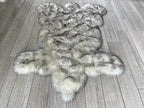 LAMBZY Bear Skin Rug Super Soft Fluffy Faux Fur for Bedroom Floor Sofa Living Room High-Density Plush Shaggy Carpet Sofa Cover Bedside Sheepskin Rug (4'x6', White/Black)