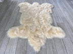 LAMBZY Bear Skin Rug Super Soft Fluffy Faux Fur for Bedroom Floor Sofa Living Room High-Density Plush Shaggy Carpet Sofa Cover Bedside Sheepskin Rug (2'x3', Cream)