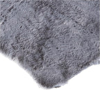 Lith African Map Faux Rabbit Fur Area Rug & Throw - Client Call It Impactful Gift - Soft Plush Luxurious Nursery + Living Room & Bedroom Floor or Chair Couch Sofa Bed Cover- 6x6 ft (Gray/Grey)