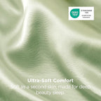 Bedsure King Size Satin Pillowcase Set of 2 - Laurel Green Silky Pillow Cases for Hair and Skin with Envelope Closure, Similar to Silk Pillow Cases, Gifts for Women Men, 20x36 Inches, 2pcs