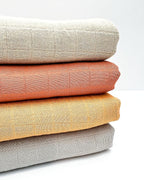 Premium Swaddle Blanket by BWD - 70% Viscose & 30% Organic Cotton, 47x47 Inches - Neutral Baby Swaddle Set for Newborns and Infants (Mustard)