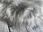 LAMBZY Bear Skin Rug Super Soft Fluffy Faux Fur for Bedroom Floor Sofa Living Room High-Density Plush Shaggy Carpet Sofa Cover Bedside Sheepskin Rug (4'x6', Grey)