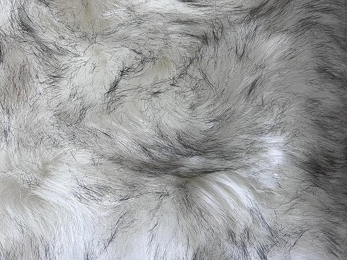 LAMBZY Bear Skin Rug Super Soft Fluffy Faux Fur for Bedroom Floor Sofa Living Room High-Density Plush Shaggy Carpet Sofa Cover Bedside Sheepskin Rug (6'x9', White/Black)