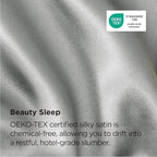 Bedsure King Size Satin Pillowcase Set of 2 - Silver Grey Pillow Covers for Hair and Skin with Envelope Closure, Similar to Silk Pillow Cases, Gifts for Women Men, 20x36 Inches, 2pcs
