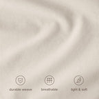 Bare Home 100% Organic Cotton California King Duvet Cover Set - Crisp Percale Weave - Lightweight & Breathable - Cooling Duvet Cover Set (California King, French Beige)