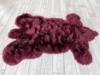 LAMBZY Bear Skin Rug Super Soft Fluffy Faux Fur for Bedroom Floor Sofa Living Room High-Density Plush Shaggy Carpet Sofa Cover Bedside Sheepskin Rug (6'x9', Burgundy)